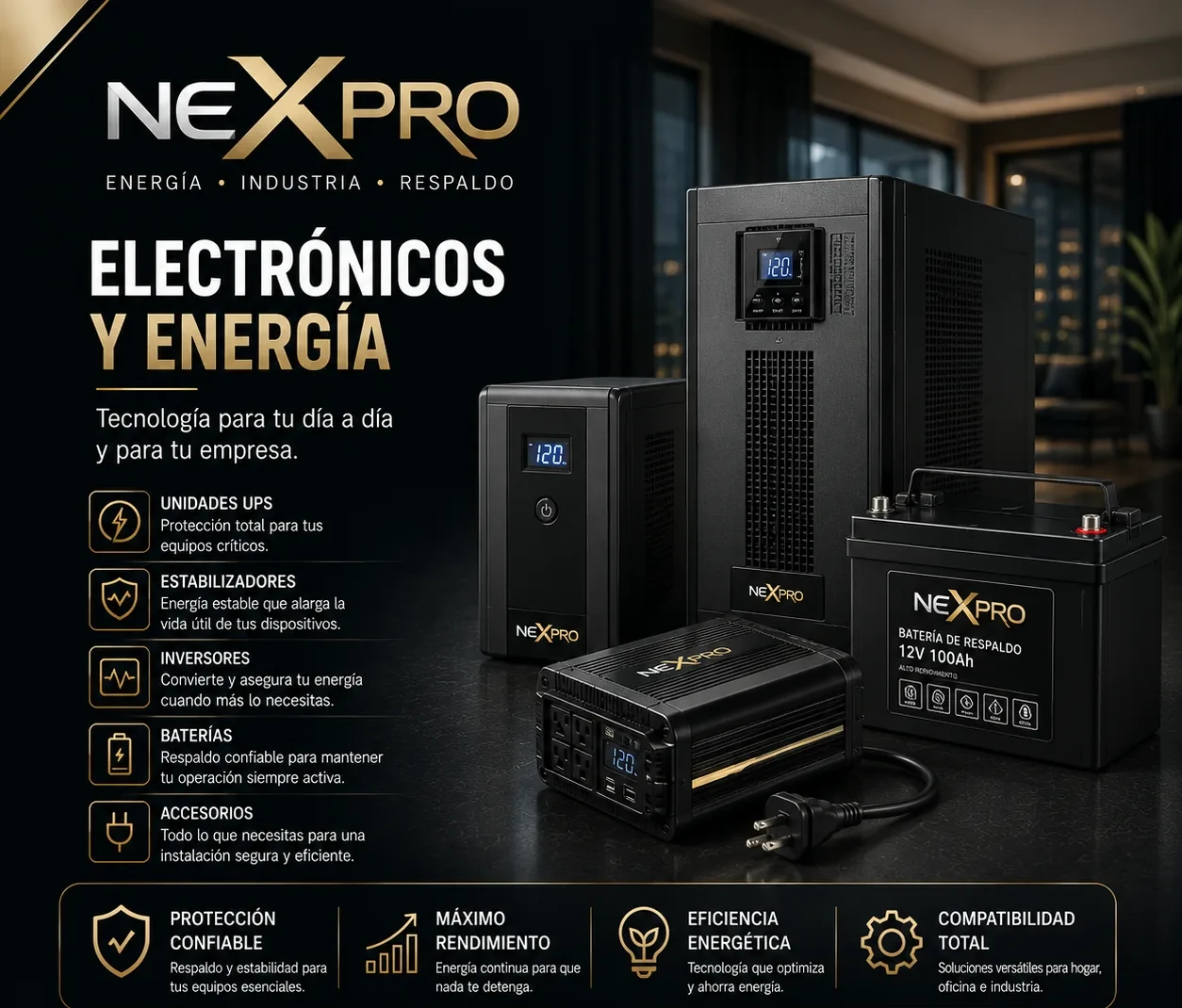 Soluciones de electrónica y energía NEXPRO