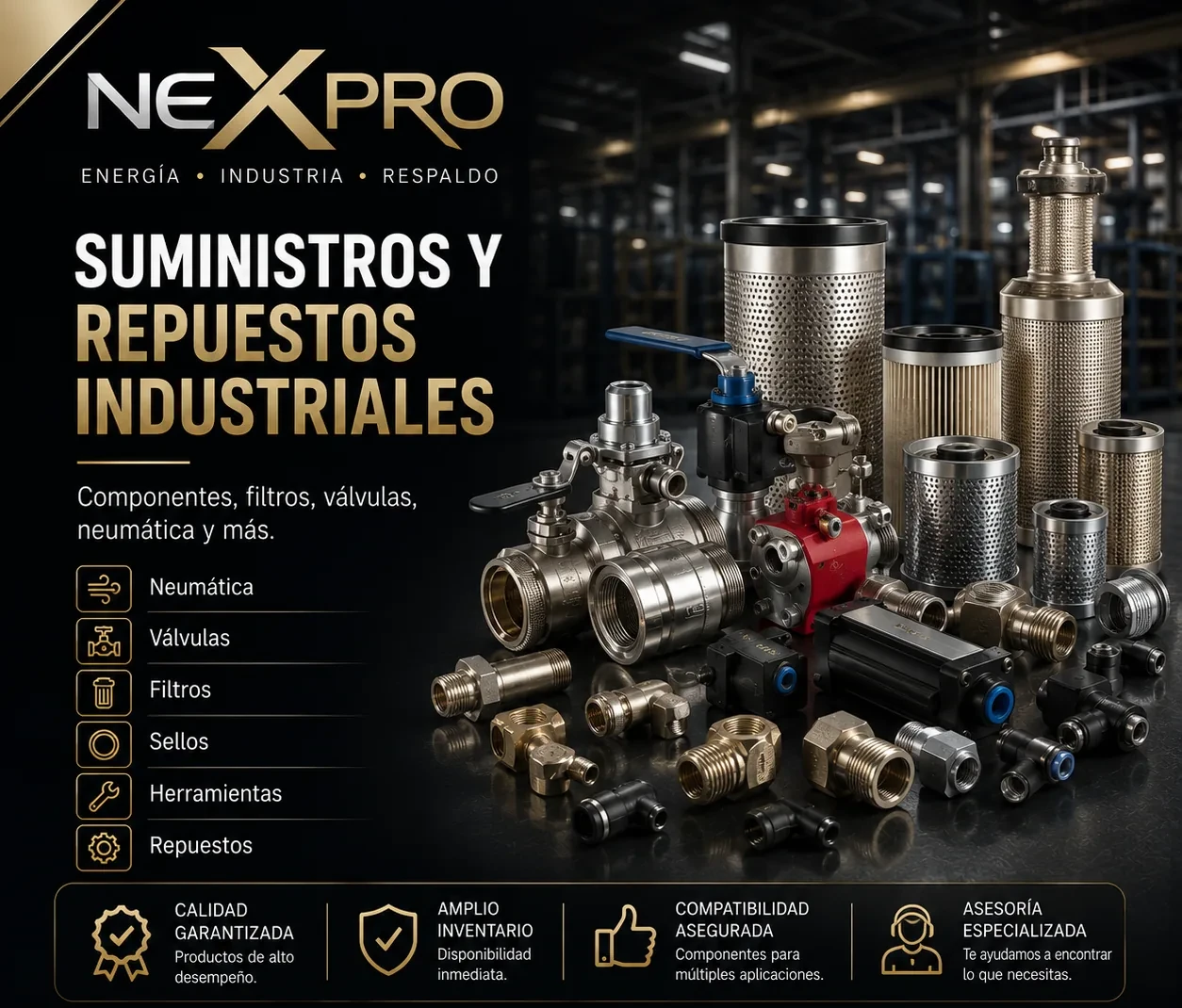 Suministros y repuestos industriales para empresas en Venezuela